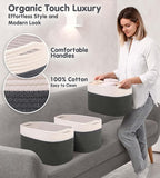 CHAT BLANC Cotton Rope Baskets for Organizing | Storage Baskets for Shelves | - Image 4