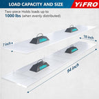 4-Pack 1.5x4ft Heavy Duty Garage Wall Shelving, 1000 lbs Load Capacity - Image 2