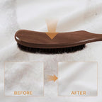 Wood Felt Brush, Large Black Walnut Wood Handle Boar Bristle Lint Brush - Image 7