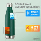 VEGOND 17oz Stainless Steel Water Bottles, Reusable Metal Sports Water Bottle - Image 5