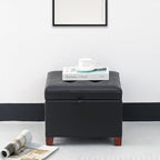 Adeco Faux Leather Storage Ottoman - Image 8