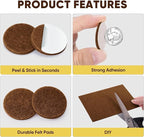 BALEINE 141PCS Felt Furniture Pads, Scratch-Reducing Floor Protectors - Image 4