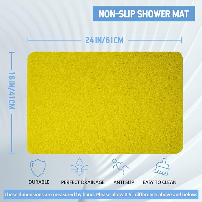 Non-Slip Bathtub Mat, 2 Pack Anti Slip Shower Mat, Fast Drying Bathtub Mats - Image 2