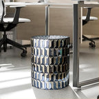 Escenzy Modern Bathroom Trash Can Mosaic Glass 6L | Decorative Small Garbage - Image 6