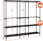 Clothes Rack, Portable Closet, 71.7 Inch Large Capacity Wardrobe Closet - Image 5