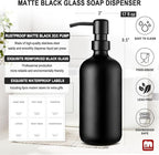 GMISUN Black Soap Dispenser, 2 Pack Matte Black Hand Soap Dispensers Bathroom - Image 3