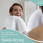Microfiber Waffle Face Towels, 2 Pieces, Fast Drying, Lint Free - Image 5