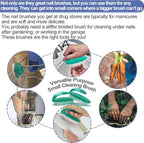 Handle Grip Nail Brush for Cleaning Fingernails Hands & Under Nails, Stiff - Image 6