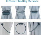 Magnetic Curtain Tiebacks 2 Pack Blue Curtain Rope Tieback Curtain Holders - Image 4