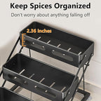 3 Tier Foldable Spice Rack for Countertop Iron Kitchen Seasoning Organizer for - Image 6
