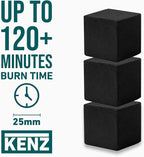 KENZ Charcoal Cubes, 25mm Low Ash Coconut Charcoal Briquettes, 100% Natural - Image 4