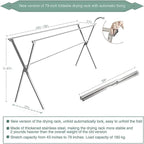 Clothes Drying Rack Folding Indoor Outdoor, Foldable Portable Laundry Drying - Image 4