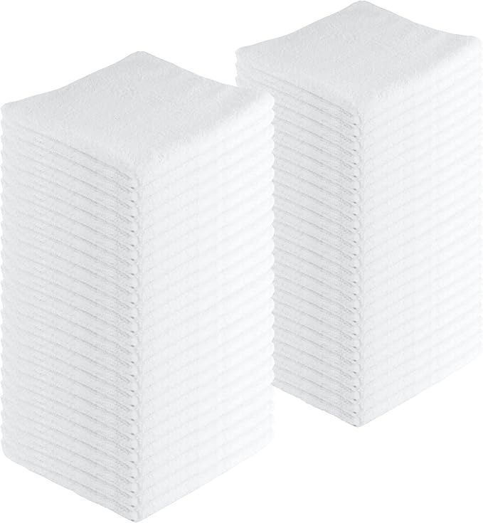 Microfiber Cleaning Cloths, 120 Pack, All-Purpose, Highly Absorbent, Washable by JDHomease