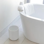 Matte White Round Compact Trash Can Mini, 2 Gallons / 7.5L Garbage Bin - Image 7