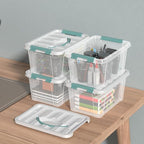 Zopnny 7 Quart Small Clear Storage Latch Box - Image 6