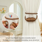 Magnetic Curtain Tiebacks Rope Curtain Tie Backs - Image 3