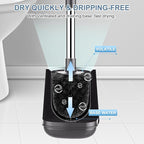 SetSail Toilet Brush and Holder 4 Pack, Self Closing Lid Toilet Bowl Brushes - Image 5