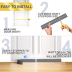 Door Draft Stopper, Door Sweep for Bottom of Doors, Weather Stripping Seal - Image 6