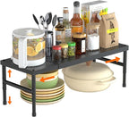 Expandable adjustable stackable kitchen organizer, Spice Racks, Counter Shelf by WELCOMETOHININGER