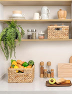 StorageWorks Wicker Storage Basket, Large and Small Baskets, Water Hyacinth - Image 7