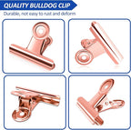 20 Pack Large Metal Hinge Rose Gold Clips 51mm - Image 5