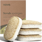 Vove Washing Up Sponges, Natural Eco-Friendly Kitchen Sponges & Scourers by Vove