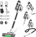 Cordless Vacuum Cleaner, 2 Batteries 110 Mins Runtime Vacuum Cleaners by NuYupo