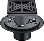 RANDOM 4 Inch Black Shower Drain Square by RANDOM