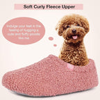 HomeTop Women's Fuzzy Curly Fur Memory Foam Loafer Slippers - Image 3