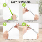 Mop Handle Compatible with Swiffer, Detachable Green Extra Long Mop Handle - Image 3