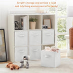 Lifewit Collapsible Fabric Storage Cubes Bins Set 11 Inch, Foldable Cubby - Image 7