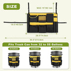 32-55 Gallon Trash Can Caddy Bag, Garbage Bin Apron Caddy - Image 2