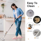 Jecery 2 Pair Microfiber Slippers Floor Cleaning Chenille Mop Slippers Base - Image 5