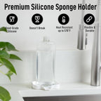Zulay Kitchen Small Silicone Sponge Holder – Space-Saving Sink Organizer Tray - Image 2