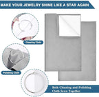 SEVENWELL Silver Polishing Cloth, Jewelry Cleaner Cloth - Image 2