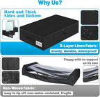 Under Bed Storage Container Bin 3 Pack, Low Profile Foldable Underbed Clothes - Image 3