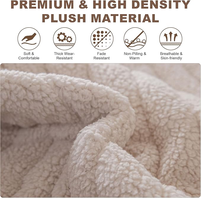 OTOB Couch Cover for Dogs Washable, Non Slip Plush Fuzzy Sofa Covers for 3 - Image 3
