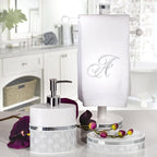 Creative Scents Mirror Damask Grey and White Soap Dispenser, Decorative Hand - Image 2