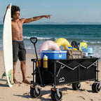 300L Extra Large Collapsible Foldable Wagon, 440lbs Load Capacity 48''L - Image 5
