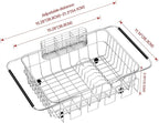 Dish Drying Rack in Sink, Extendable Stainless Steel Dish Drainers - Image 2