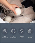 GroundLuxe Premium New Zealand Wool Dryer Balls - Image 4