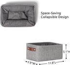 DULLEMELO Small Storage Baskets 11.8"x7.9"x5.1", Fabric Storage Bins - Image 4