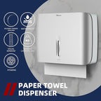Paper Towel Dispenser Wall Mount Commercial & Home Use ABS Matte Silver Gray - Image 3
