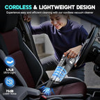 Handheld Vacuum Cordless, 15000PA Strong Suction Hand Held Car Vacuum Cleaner - Image 7