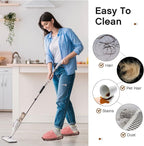 Jecery 2 Pair Microfiber Slippers Floor Cleaning Chenille Mop Slippers Base - Image 5