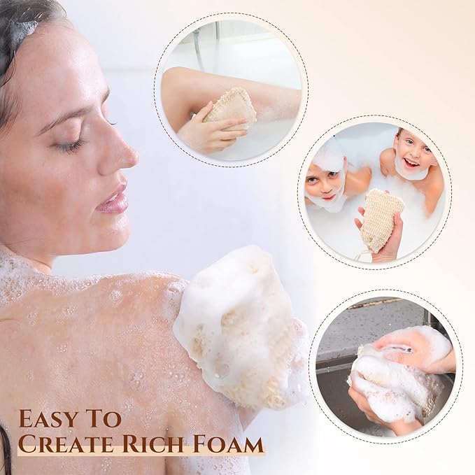 Rtteri 200 Pcs Soap Exfoliating Bag, Natural Sisal Soap Pouch Saver Body Shower - Image 4