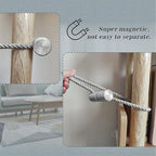 Hion Magnetic Curtain Tiebacks Grey 6 Pack, Curtain Tiebacks Buckles Holdbacks - Image 6