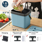 Compost Bin Kitchen, LALASTAR 7L Wall-Mounted Under Sink Small Garbage Can - Image 5