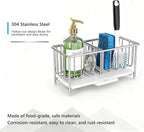 Kavciva Sink Caddy Sponge Holder, 304 Stainless Steel Dish Brush Holder - Image 2