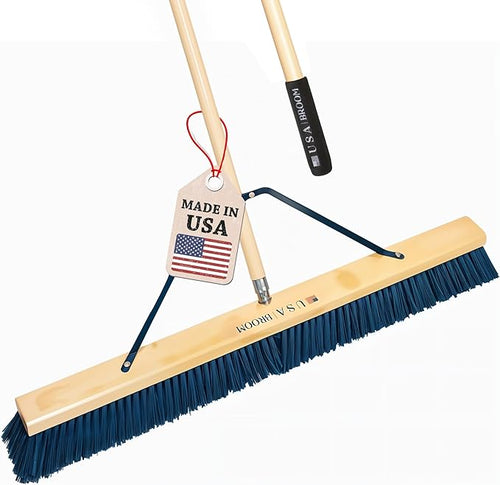 36" Heavy Duty Outdoor Push Broom by USABroom-HighQuality